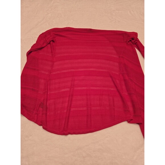 Express Open Front Bright Red Cardigan Size XS Long Sleeve - Picture 6 of 6
